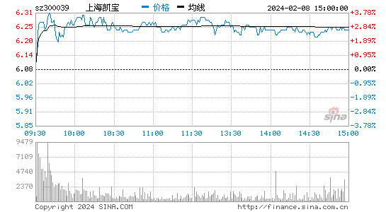 上海凯宝[300039]股票行情 股价K线图