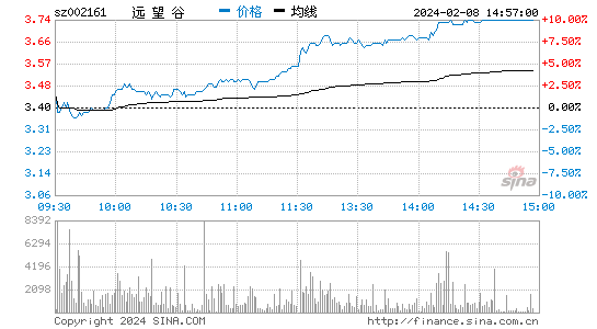 远望谷[002161]股票行情 股价K线图
