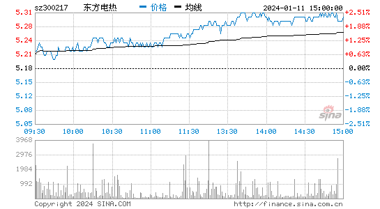 东方电热[300217]股票行情 股价K线图