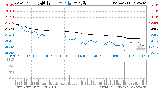 龙磁科技[300835]股票行情 股价K线图