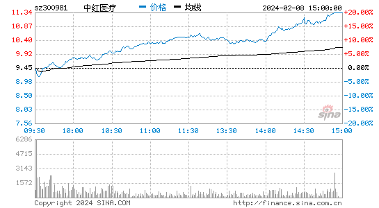 中红医疗[300981]股票行情 股价K线图