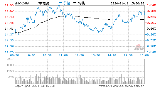 宝丰能源[600989]股票行情 股价K线图