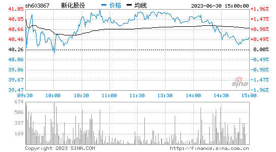 新化股份[603867]股票行情 股价K线图