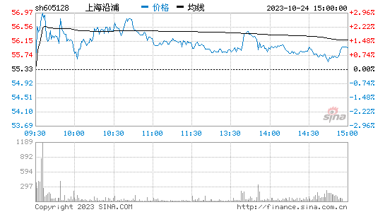 上海沿浦[605128]股票行情 股价K线图
