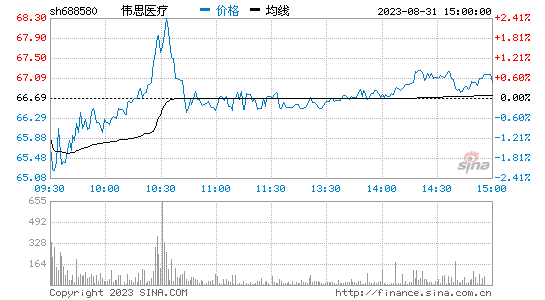 伟思医疗[688580]股票行情 股价K线图